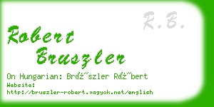 robert bruszler business card